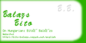 balazs bito business card