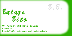 balazs bito business card